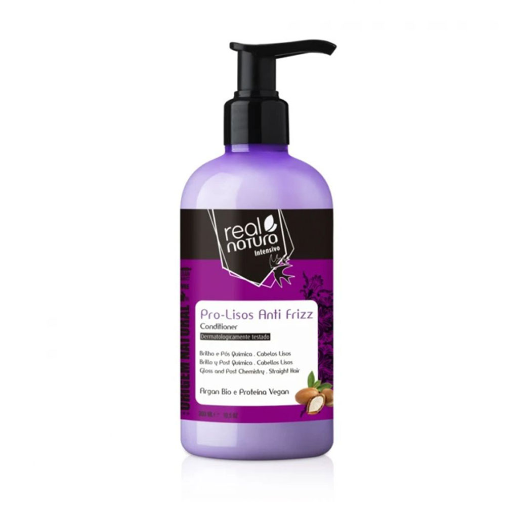 Кондиціонер для блиску та гладкості волосся Real Natura Sem Sal Pro-Lisos Anti Frizz Argan, 300 мл